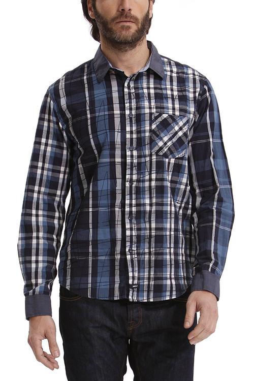 desigual 男式 英伦风格格子长袖衬衫 38c12165001